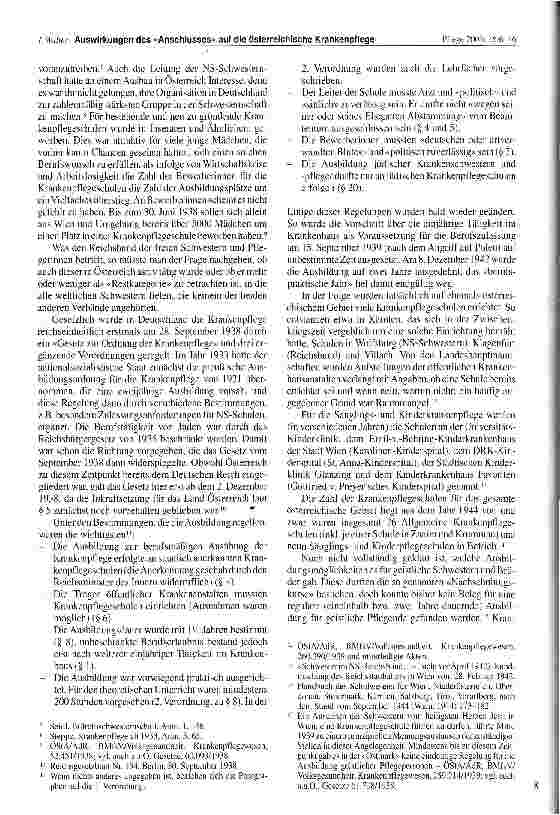 Vorschauseite 3: Auswirkungen des Anschlusses auf die österreichische Krankenpflege