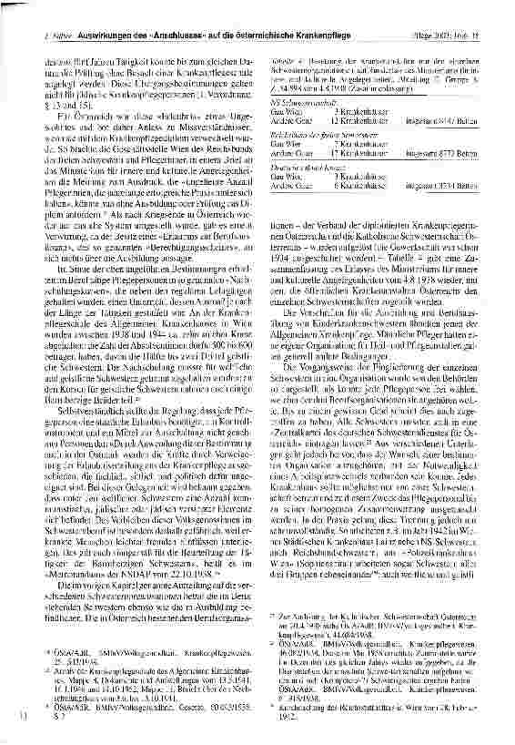 Vorschauseite 6: Auswirkungen des Anschlusses auf die österreichische Krankenpflege