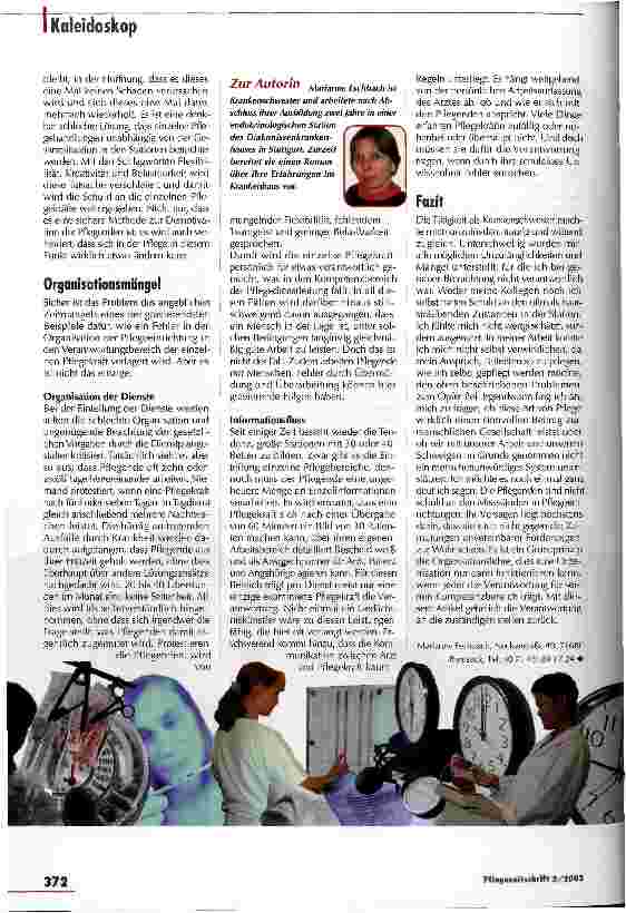Vorschauseite 4: Belastbarkeit als Betriebsgeheimnis Pflege zwischen Anspruch und Wirklichkeit