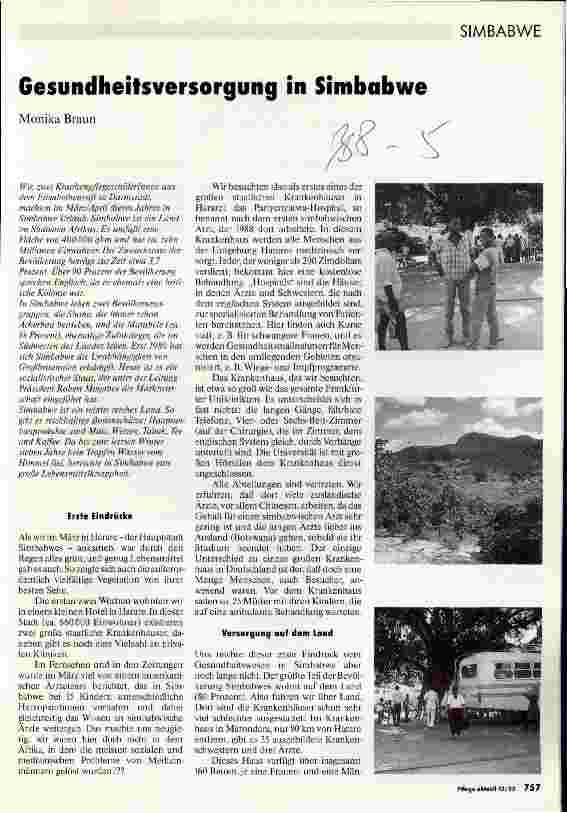 Vorschauseite 1: Gesundheitsversorgung in Zimbabwe
