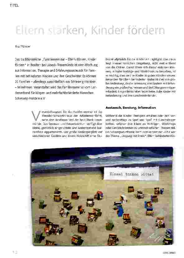 Vorschauseite 1: Eltern stärken, Kinder fördern