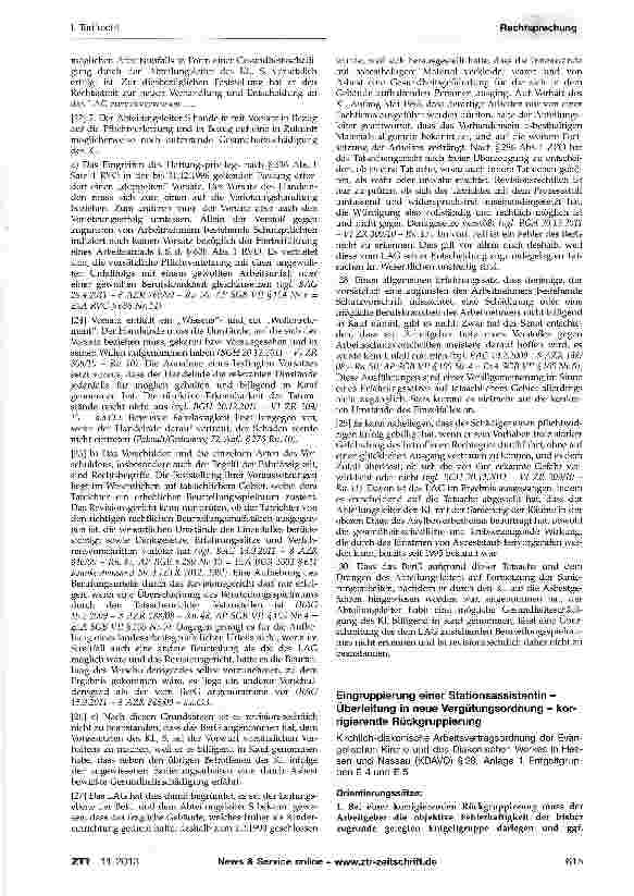 Vorschauseite 2: Schadensersatz - Asbestbelastung -Vorsätzliche Schädigung ZPO §§256, 286; RVO §636 in der bis 31.12.1996 geltenden Fassung