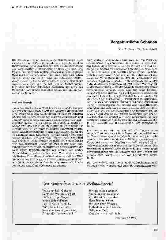 Vorschauseite 1: Vorgeburtliche Schäden