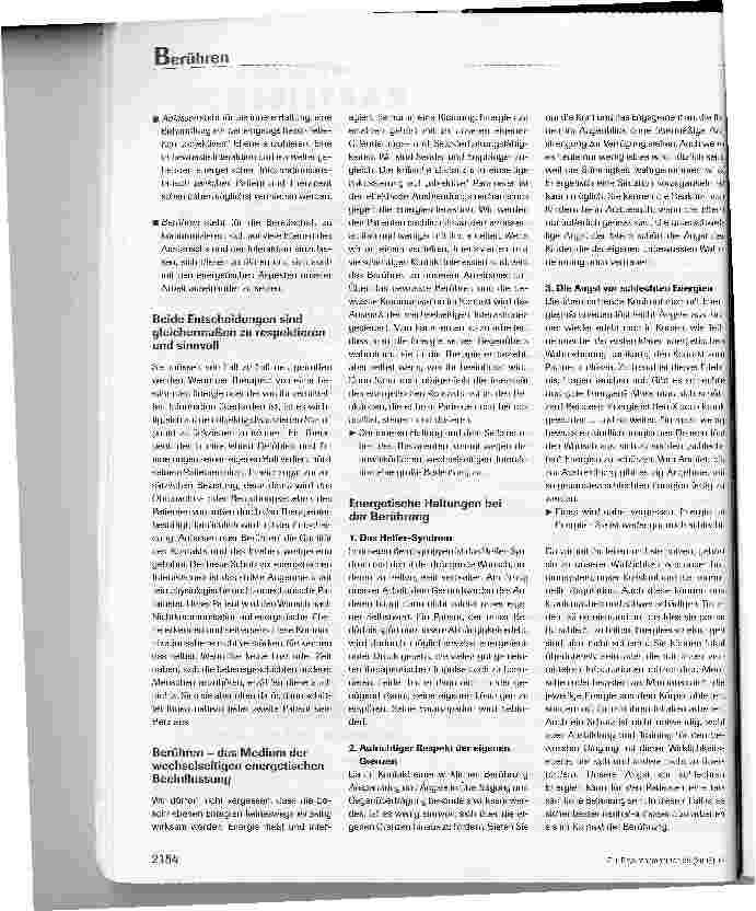 Vorschauseite 5: Berühren - Übergänge vom strukturellen zum energetischen Arbeiten