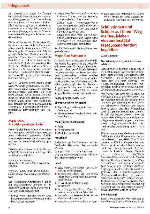 Vorschauseite 6: Marte Meo Entwicklungsunterstützung im medizinischen Alltag - Eine visuelle Methode in Worte gefasst