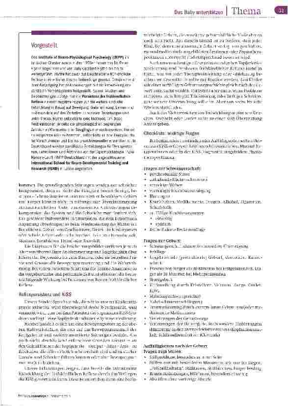 Vorschauseite 3: Wenn die frühen Reflexe andauern