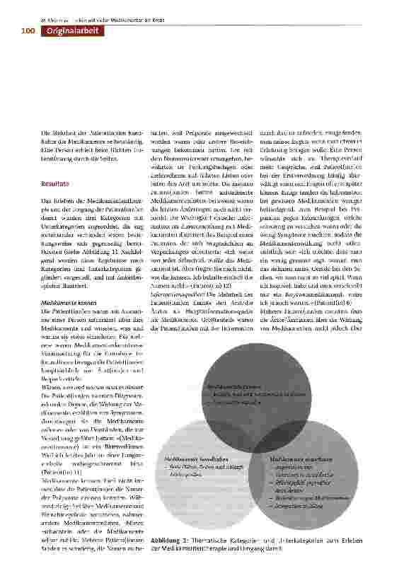 Vorschauseite 4: Leben mit einer Vielzahl von Medikamenten: Eine qualitative Studie zu Erfahrungen von Patient(inn)en mit Krebs