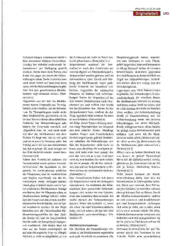 Vorschauseite 5: Leben mit einer Vielzahl von Medikamenten: Eine qualitative Studie zu Erfahrungen von Patient(inn)en mit Krebs