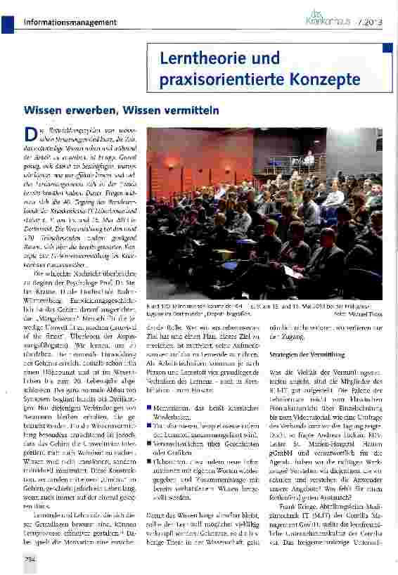 Vorschauseite 1: Lerntheorie und praxisorientierte Konzepte