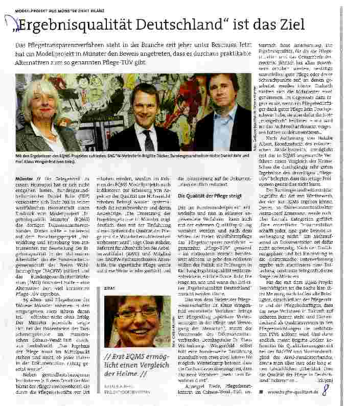 Vorschauseite 1: Ergebnisqualität Deutschland ist das Ziel