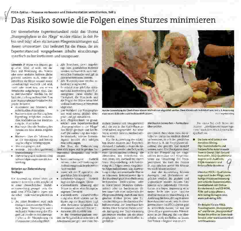 Vorschauseite 1: Das Risiko sowie die Folgen eines Sturzes minimieren
