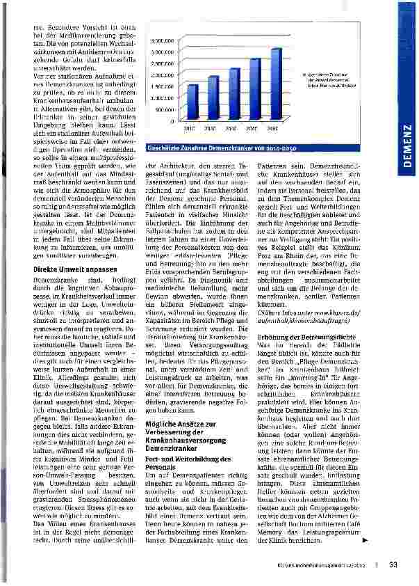 Vorschauseite 2: Demenz im Krankenhaus