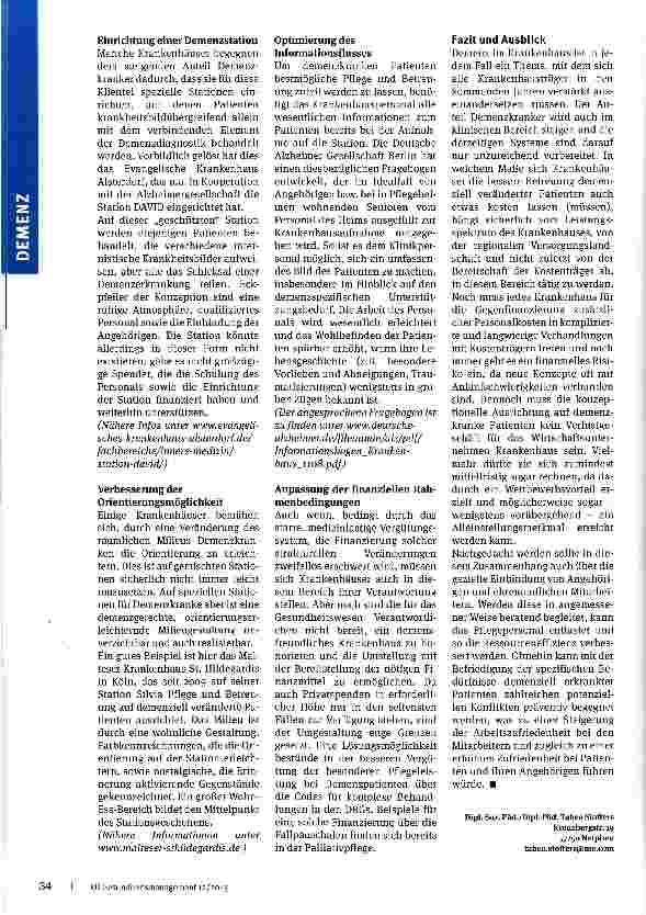 Vorschauseite 3: Demenz im Krankenhaus