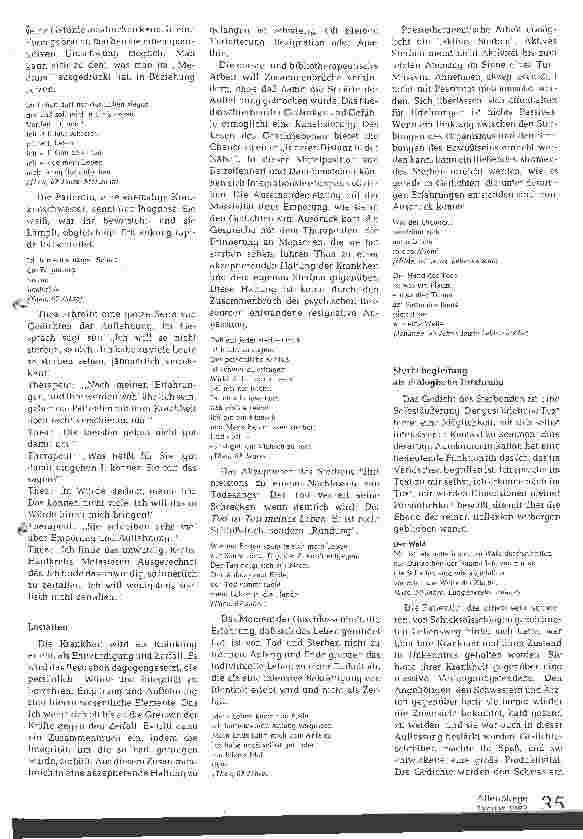 Vorschauseite 3: Poesieund Bibliotherapie mit Alten und Sterbenden (IV)