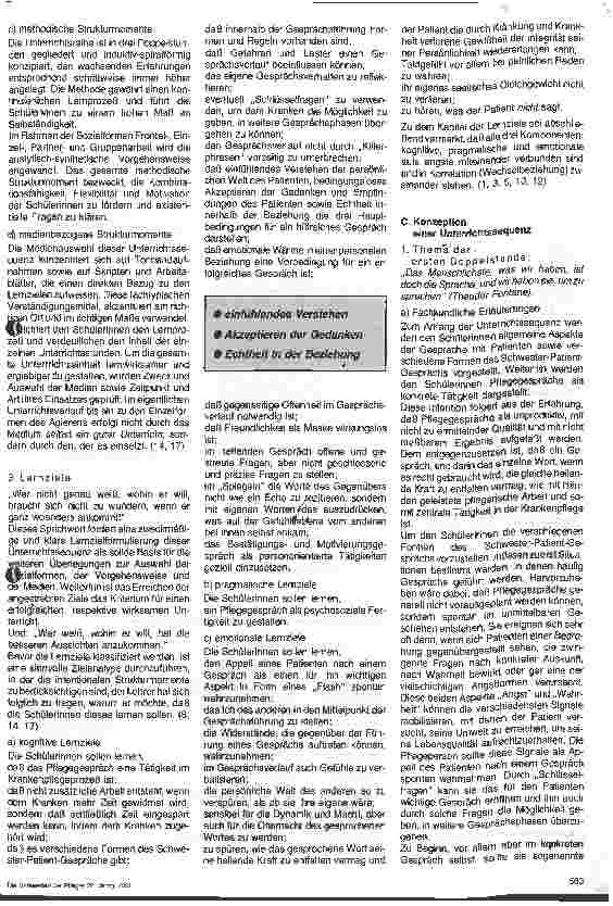 Vorschauseite 2: Das Pflegegespräch als Tätigkeit in der Krankenpflege