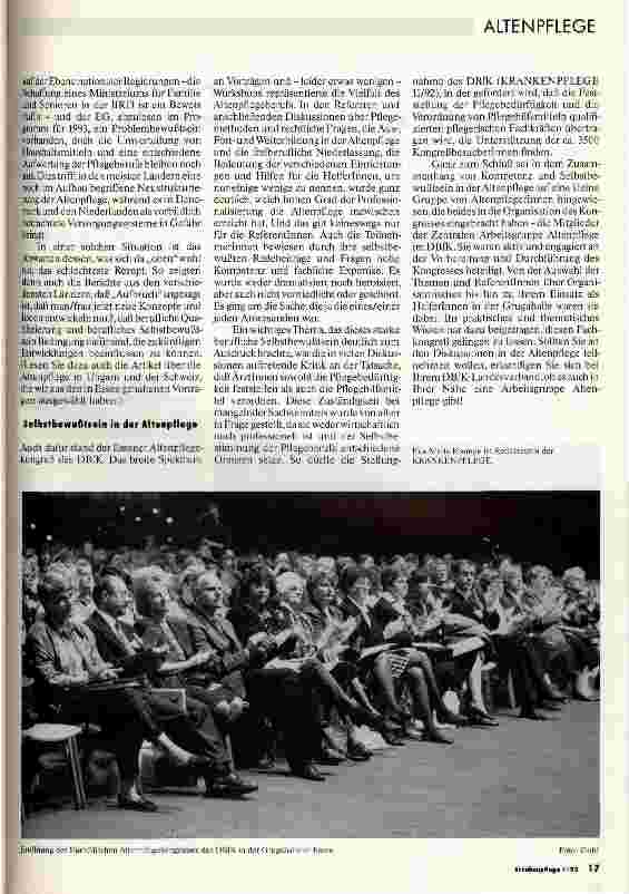 Vorschauseite 2: Europäischer Altenpflegekongreß des DBfK