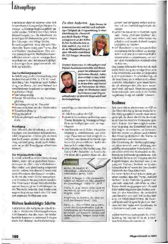 Vorschauseite 5: Die Begleitung Sterbender nicht dem Zufall überlassen