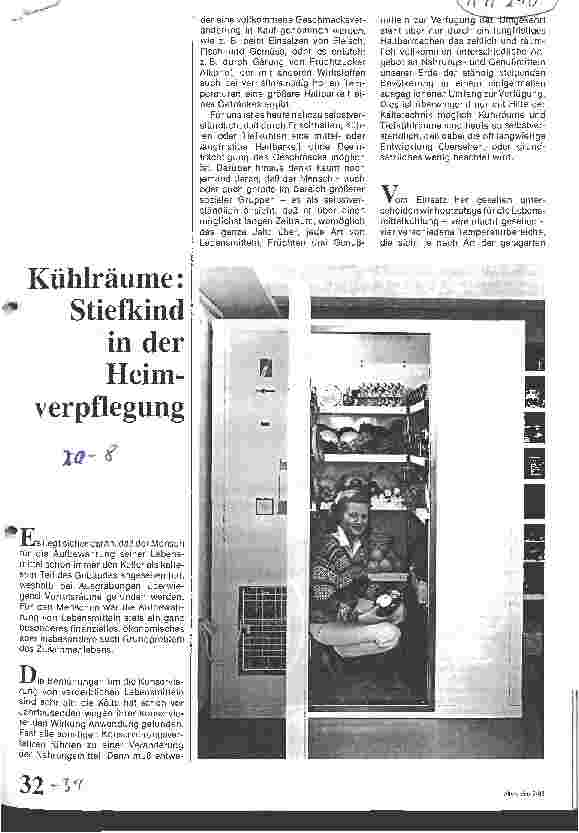 Vorschauseite 1: Kühlräume: Stiefkind in der Heimverpflegung