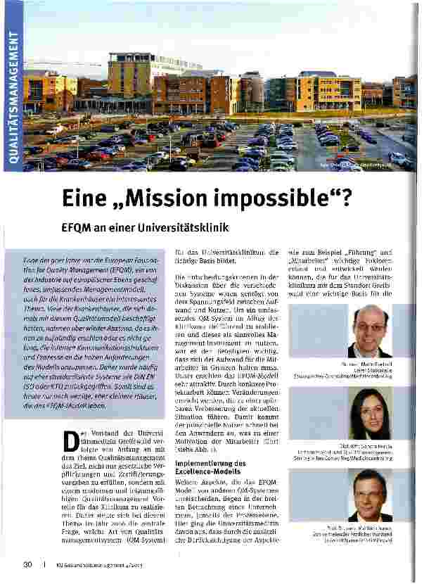 Vorschauseite 1: Eine „Mission impossible?