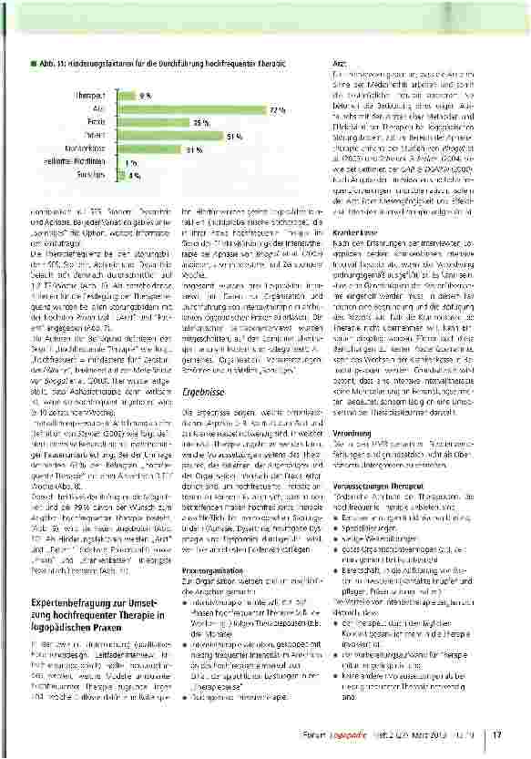 Vorschauseite 6: Therapiefrequenz in der ambulanten logopädischen Praxis