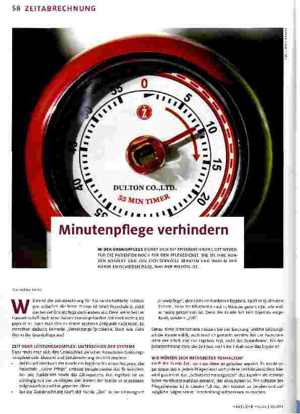 Vorschauseite 1: Minutenpflege verhindern