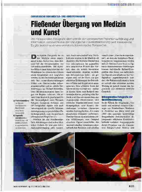 Vorschauseite 1: Fließender Übergang von Medizin und Kunst