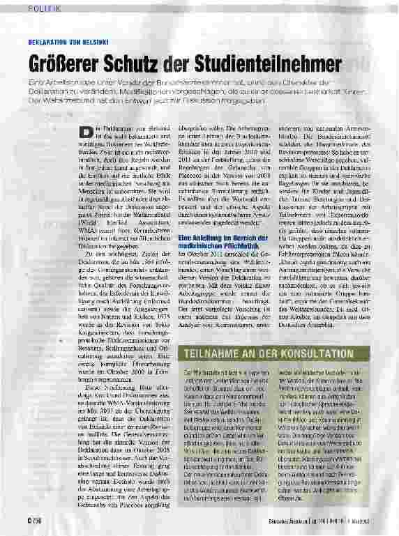 Vorschauseite 1: Größerer Schutz der Studienteilnehmer
