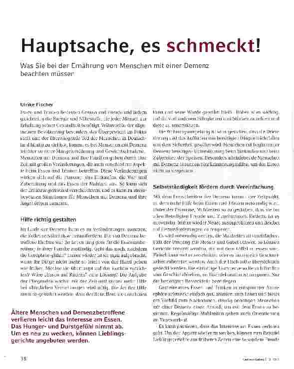 Vorschauseite 1: Hauptsache, es schmeckt!