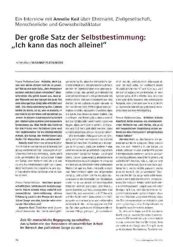 Vorschauseite 1: Der große Satz der Selbstbestimmung: Ich kann das noch alleine!