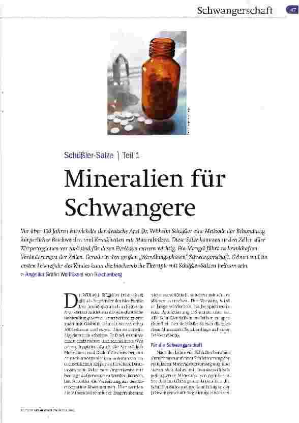 Vorschauseite 1: Schüßler-Salze Teil 1 Mineralien für Schwangere