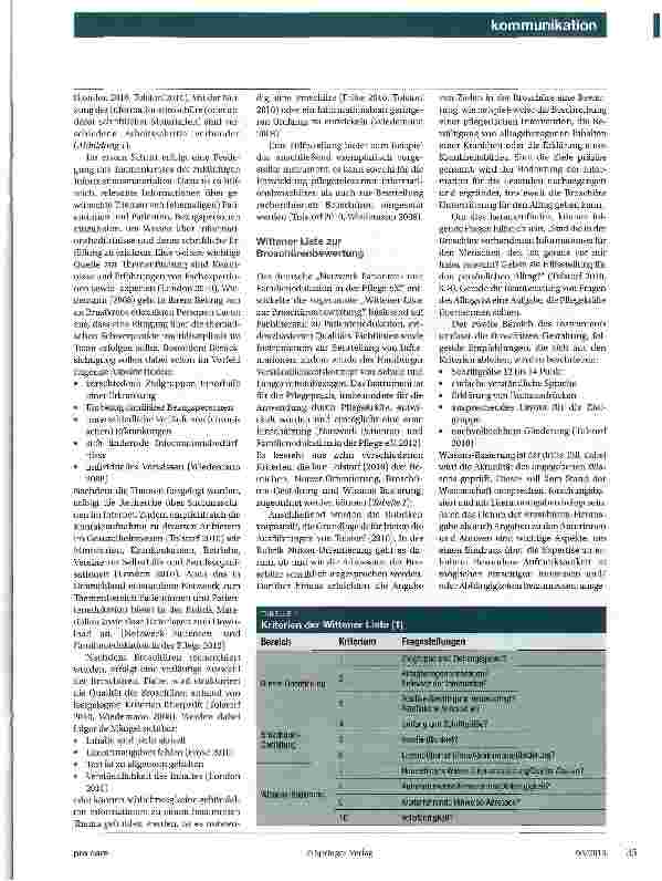 Vorschauseite 2: Informieren - eine (neue) Aufgabe von Pflegekräften?