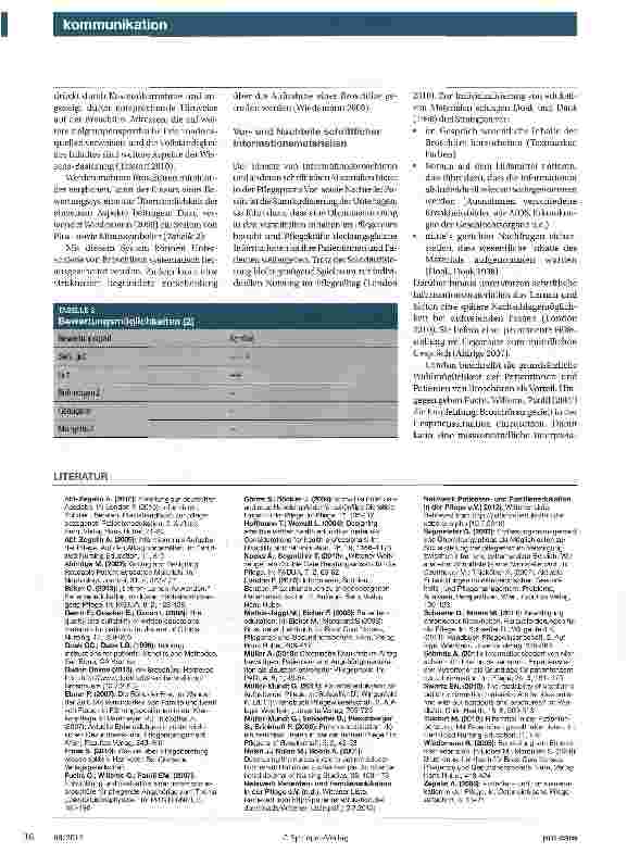 Vorschauseite 3: Informieren - eine (neue) Aufgabe von Pflegekräften?