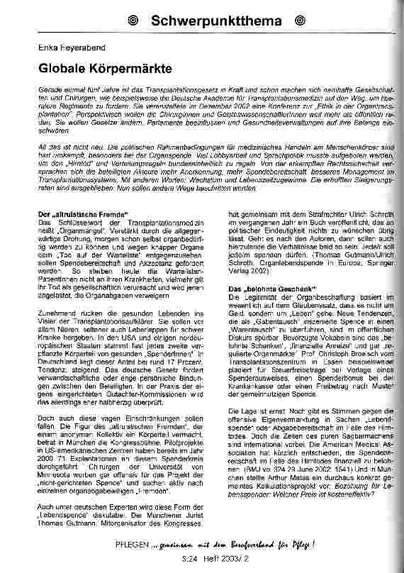 Vorschauseite 1: Globale Körpermärkte