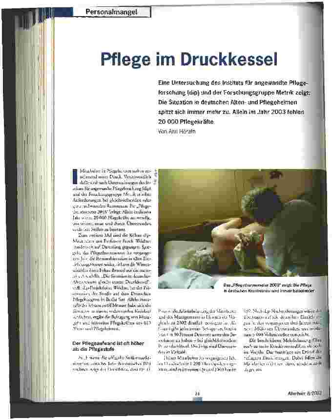 Vorschauseite 1: Pflege im Druckkessel