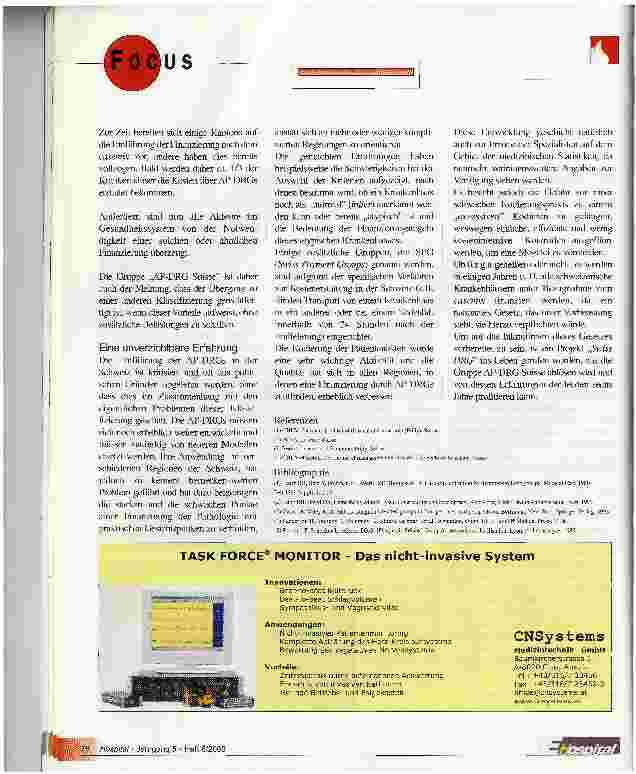 Vorschauseite 3: Das AP-DRG System in der Schweiz