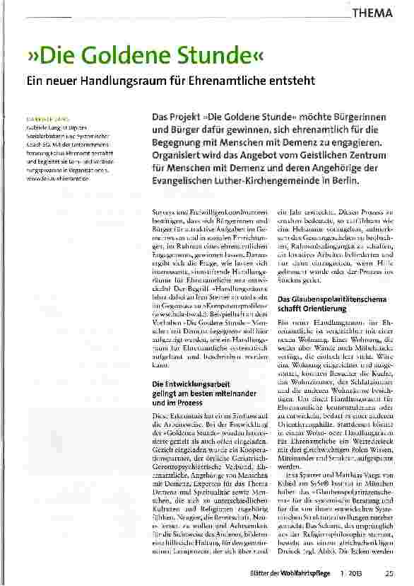 Vorschauseite 1: »Die Goldene Stunde«