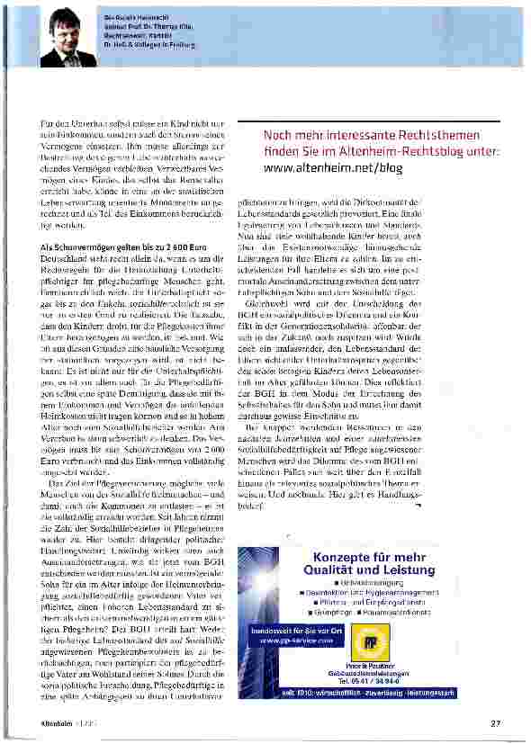 Vorschauseite 2: Wann Kinder zum Elternunterhalt herangezogen werden