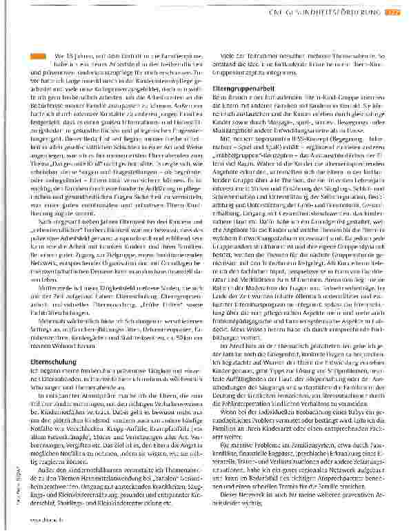 Vorschauseite 2: Freiberufliche präventive Kinderkrankenpflege