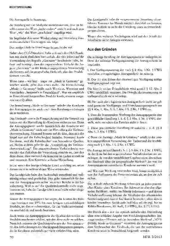 Vorschauseite 3: „KONDOME - Made in Germany §§ 2, 5, 8 UWG