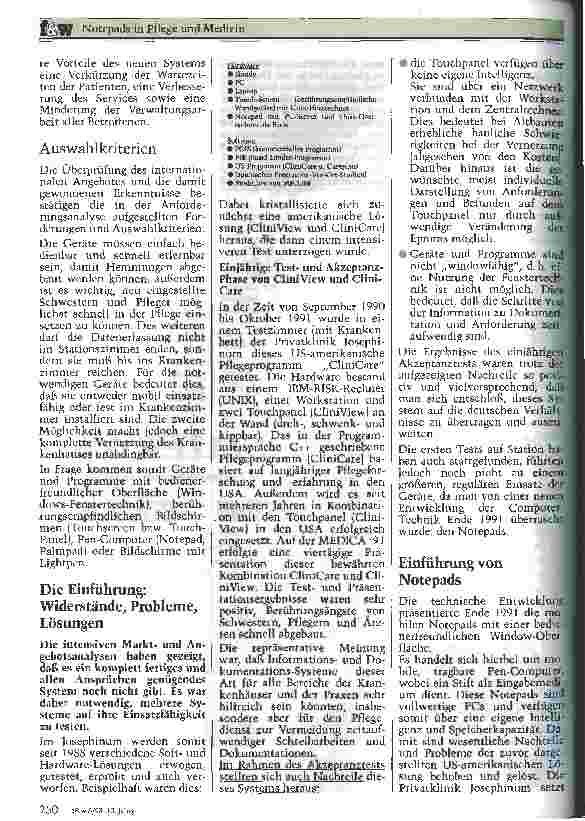 Vorschauseite 5: Notepads in Pflege und Medizin Erfahrungsbericht über Einsatz und Gesamtintegration in der Krankenhauskommunikation