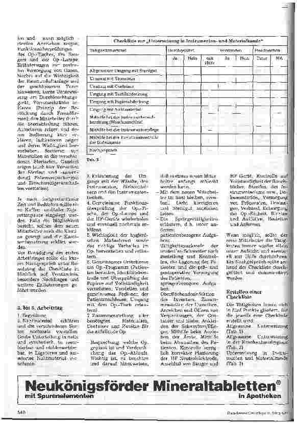 Vorschauseite 3: Anlernen neuer Mitarbeiter im OP Entwurf einer Checkliste