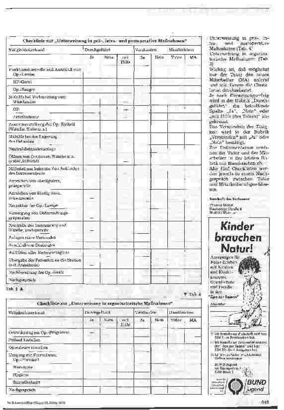 Vorschauseite 4: Anlernen neuer Mitarbeiter im OP Entwurf einer Checkliste