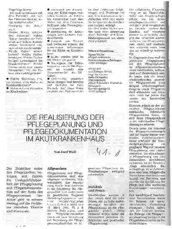 Vorschauseite 1: Die Realisierung der Pflegeplanung und Pflegedokumentation im Akutkrankenhaus