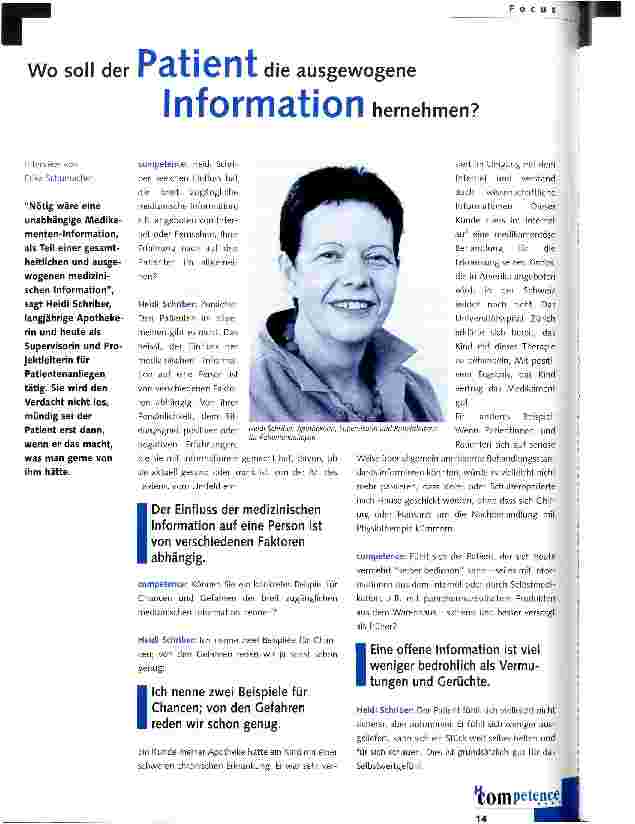 Vorschauseite 1: Wo soll der Patient die ausgewogene Information hernehmen?
