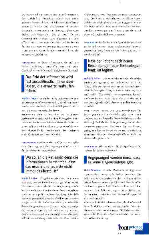 Vorschauseite 2: Wo soll der Patient die ausgewogene Information hernehmen?