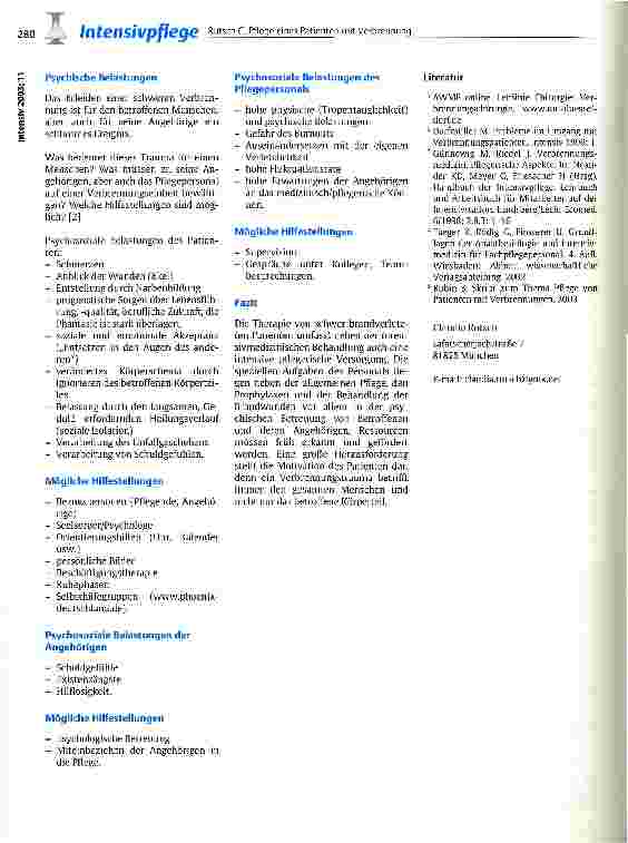 Vorschauseite 5: Pflege eines Patienten mit Verbrennung