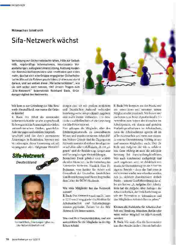 Vorschauseite 1: Sifa-Netzwerk wächst