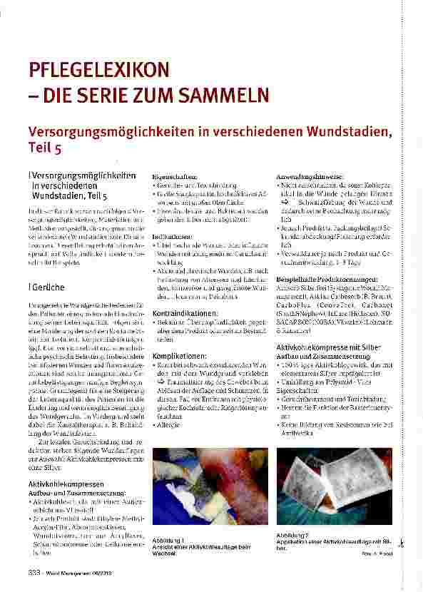 Vorschauseite 1: Versorgungsmöglichkeiten in verschiedenen Wundstadien, Teil 5