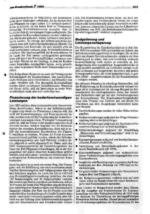 Vorschauseite 3: Risiko und Chancen des GesundheitsStrukturGesetzes aus Sicht der Kostenträger. Aufsatz, Analyse der geänderten Rahmenbedingungen