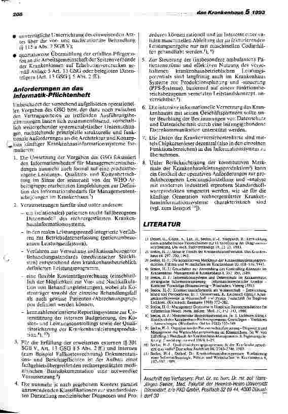 Vorschauseite 3: Der Seehofer-Effekt in der Krankenhausinformatik